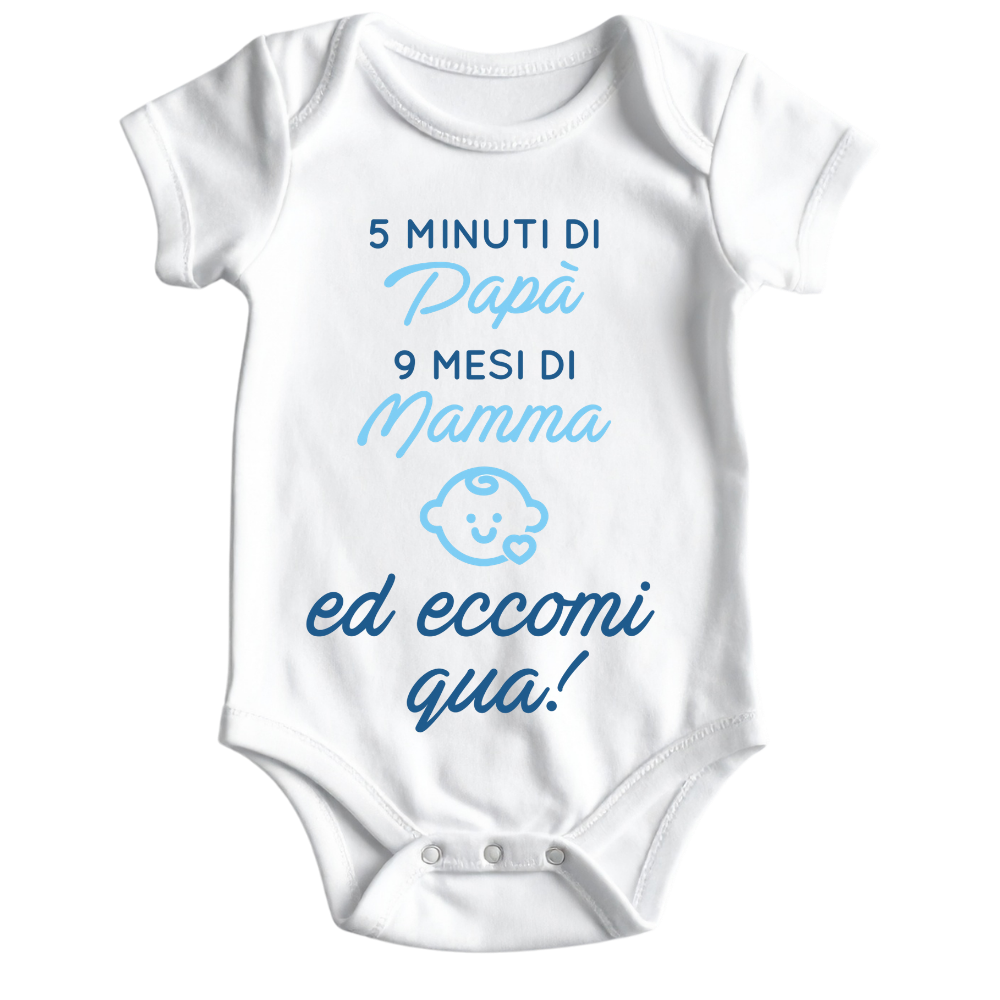 BODY NEONATO - 5 MINUTI DI PAPA' (MASCHIETTO)