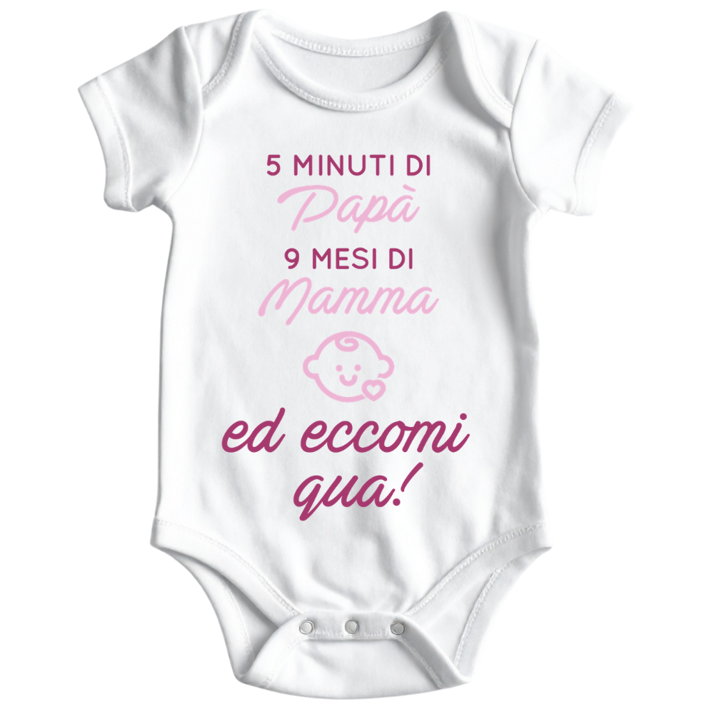 BODY NEONATO - 5 MINUTI DI PAPA' (FEMMINUCCIA)